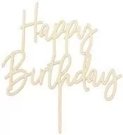Topper drewniany Happy Birthday 16,5cm - tantis.pl