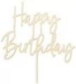 Topper drewniany Happy Birthday 16,5cm - tantis.pl