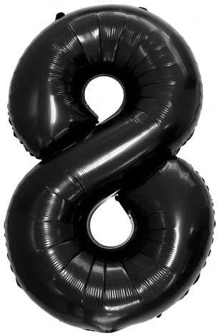 Balon foliowy B&C cyfra 8 czarna 92cm - tantis.pl