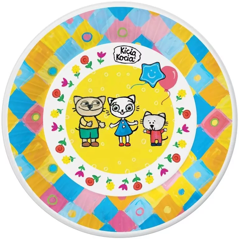 Talerzyki papierowe Kicia Kocia 18cm - tantis.pl