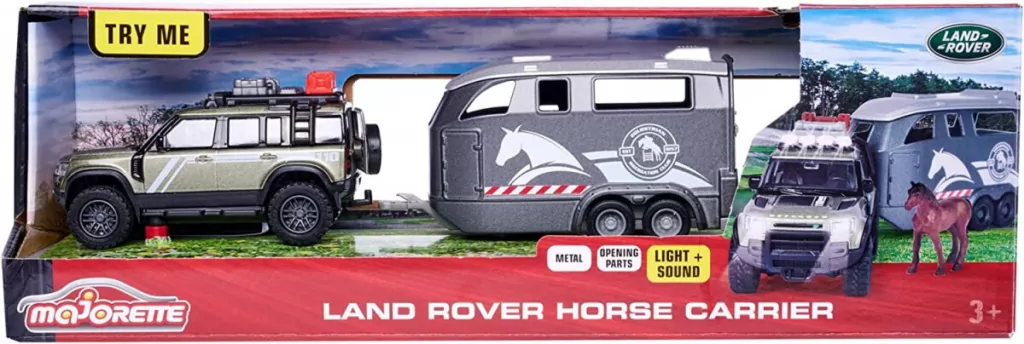 Majorette Land Rover zestaw dżokeja 25cm - tantis.pl