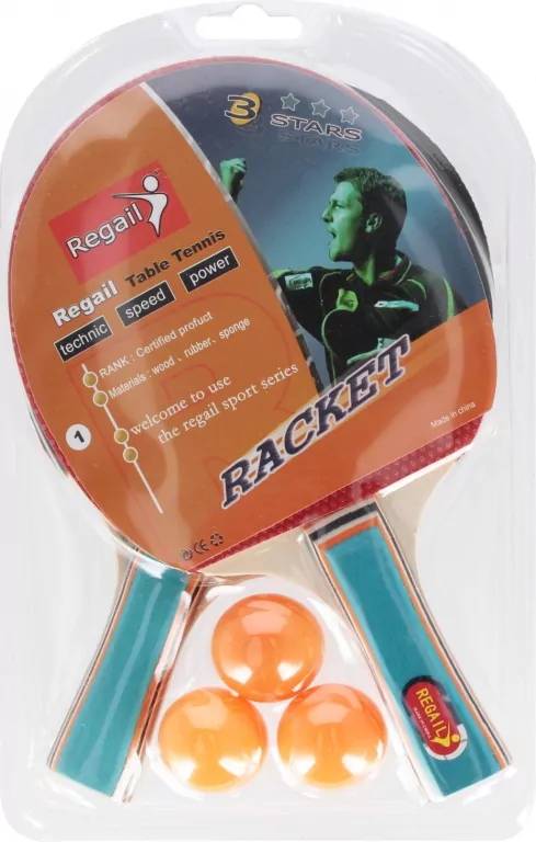 Rakietki do ping-ponga + 3 piłki - tantis.pl