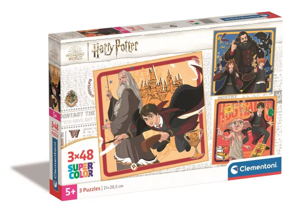 Clementoni. Puzzle 3x48. Super Kolor. Harry Potter - tantis.pl