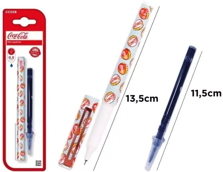 Cienkopis 0,5mm z wkładem wymiennym Coca-Cola - tantis.pl