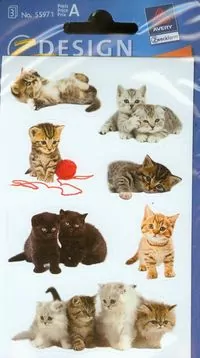 Naklejki papierowe. Kotki - tantis.pl