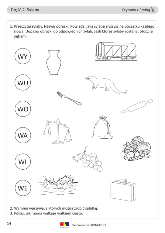 Ćwiczenia. Czytamy z Fretką. Bolo, część 2 Sylaby 1 - tantis.pl