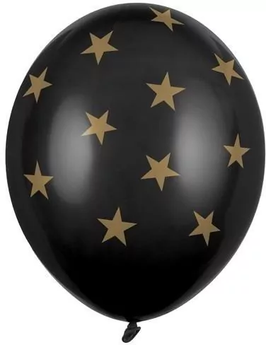 Balony Gwiazdki Pastel Black 30cm - tantis.pl