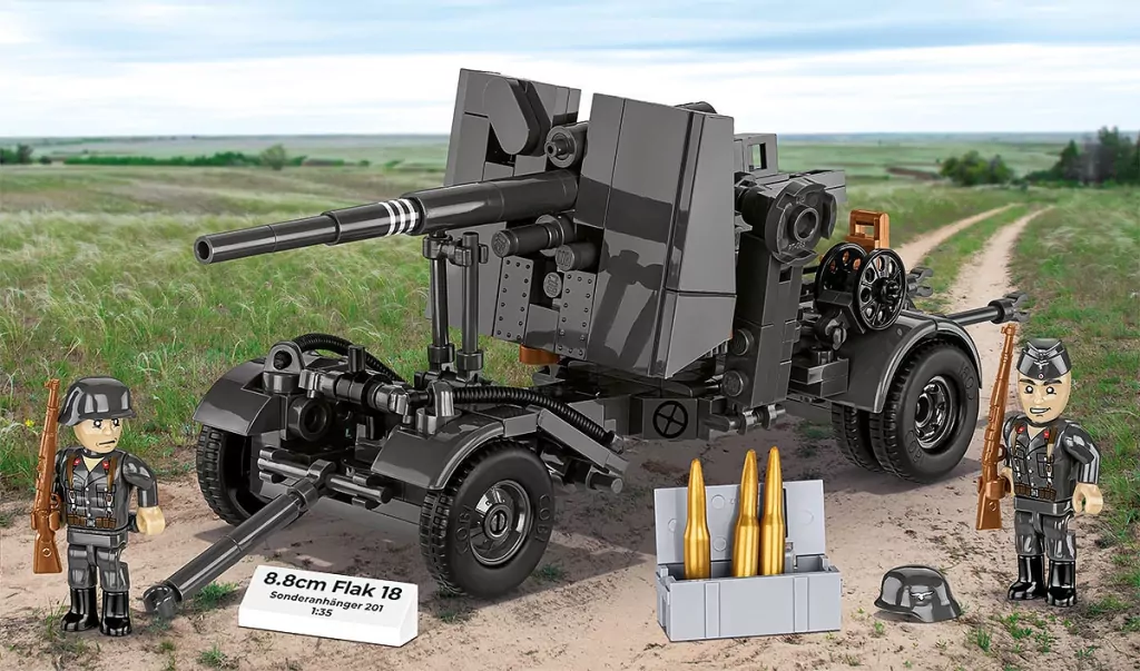 8.8 cm FLAK 18 z wózkiem transportowym - tantis.pl