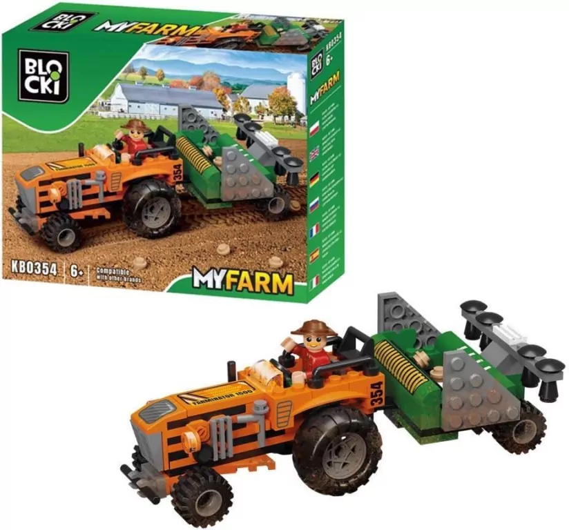 Klocki Blocki MyFarm Traktor z siewnikiem - tantis.pl