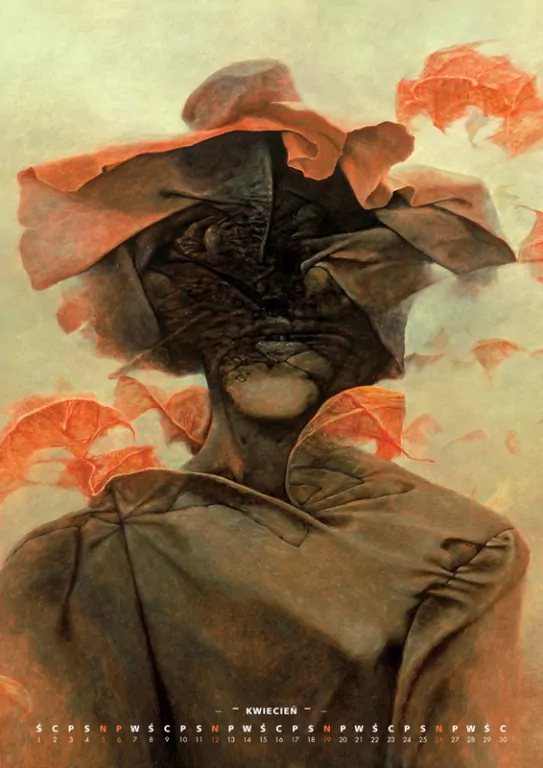 Kalendarz 2026 - Beksiński wzór 8 A3 - tantis.pl