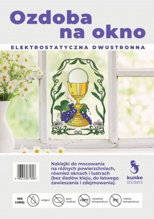 Ozdoba na okno elektrostatyczna Boże Ciało - tantis.pl