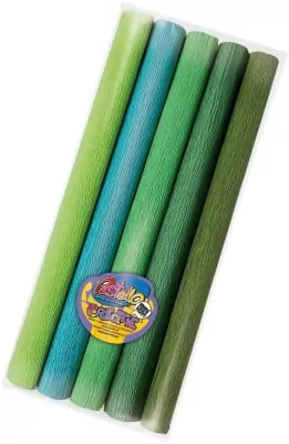 Bibuła mini 25x200cm odcieni zielonych 5 kolorów