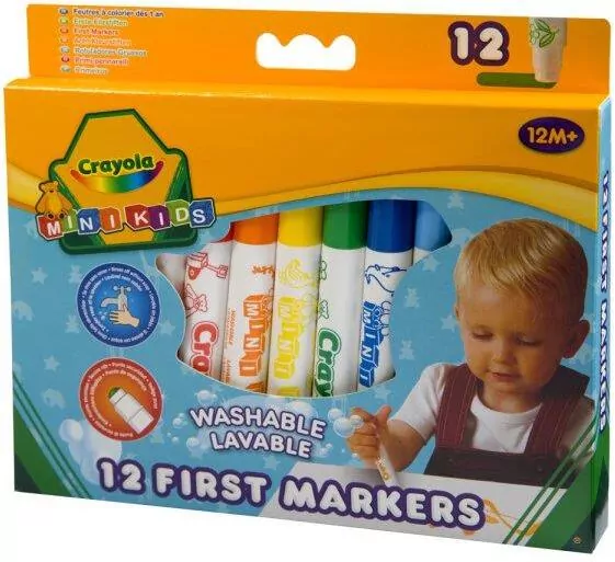 Flamastry zmywalne. Mini Kids 12 szt - tantis.pl