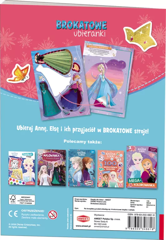 Disney Kraina Lodu. Brokatowe ubieranki - tantis.pl
