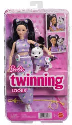 Barbie Jednakowa stylizacja Lalka i piesek Kwiatki - tantis.pl