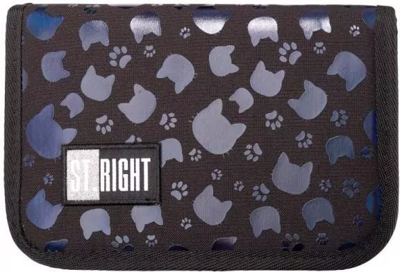 Piórnik dwuklapkowy bez wyposażenia Black Cats - tantis.pl