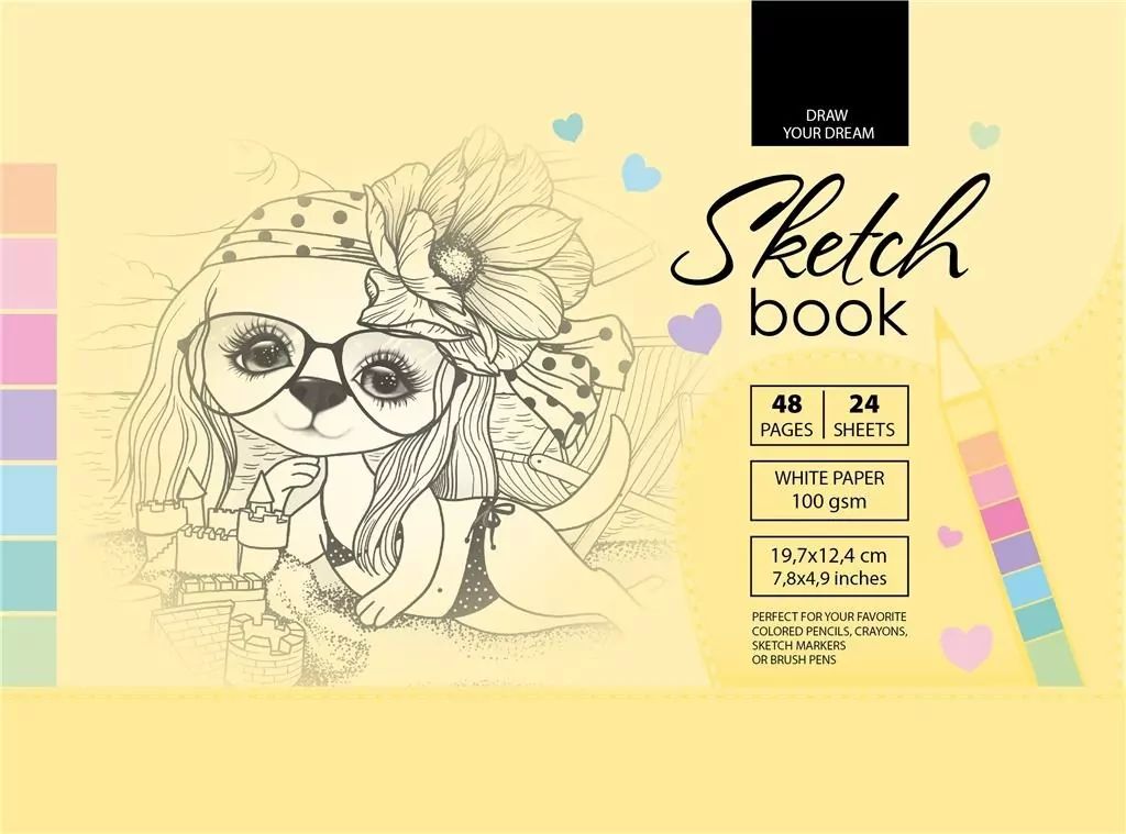 Sketchbook. Szkicownik 48 kartek. 197 x 124 mm - tantis.pl