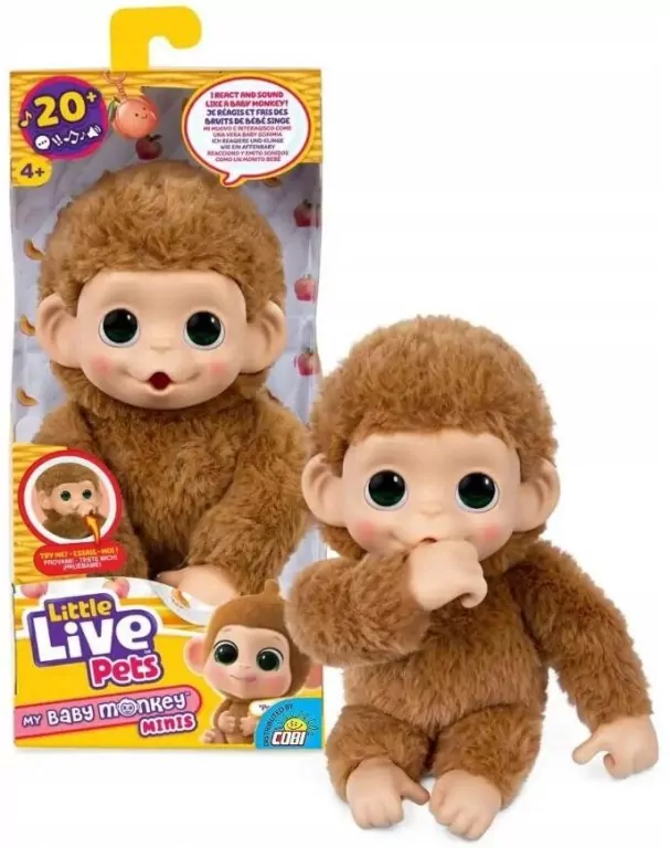 Little Live Pets - Mini Małpka Pepi Peach - tantis.pl
