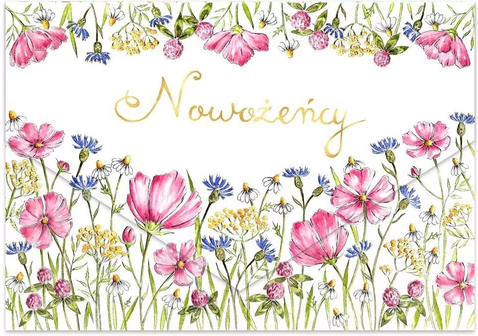 Karnet A5 ślub polne kwiaty - tantis.pl