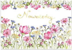 Karnet A5 ślub polne kwiaty