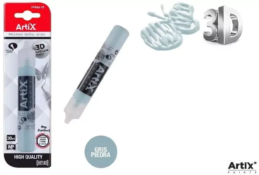 Farba strukturalna 3D szaro-niebieski 30ml - tantis.pl