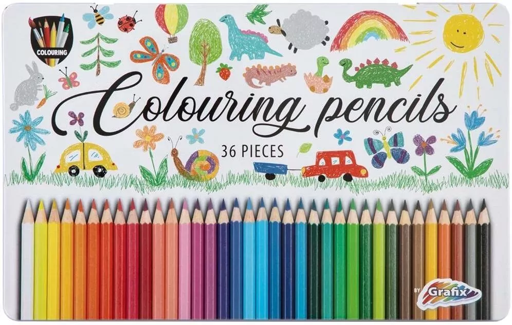 Kredki ołówkowe w blaszanym pudełku. 36 kolorów - tantis.pl