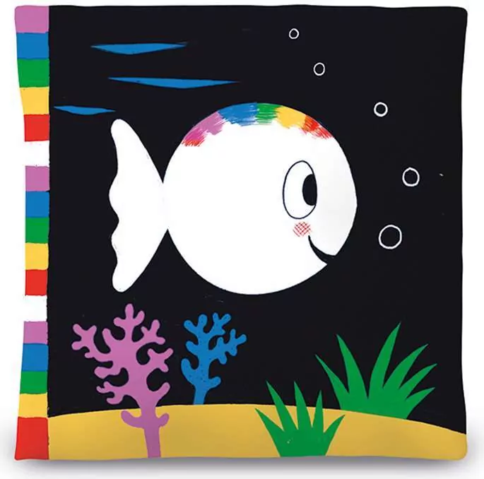 Moja pierwsza rybka. Mała biała rybka. Książeczka sensoryczna - tantis.pl