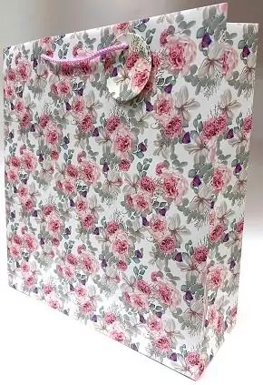 Torebka ozdobna, matowa 35x37x12cm Róże - tantis.pl