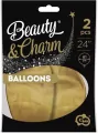 Balony Beauty&Charm platynowe j.złote 61cm 2szt - tantis.pl