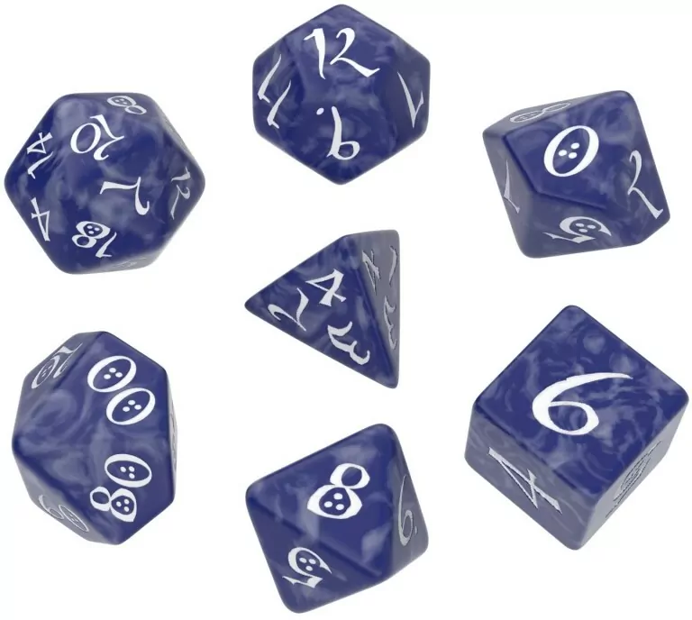 Komplet Kości Classic RPG Dice Set - Kobaltowo-biały - tantis.pl