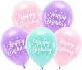 Balony Eco Happy Birthday różowy 26cm - tantis.pl
