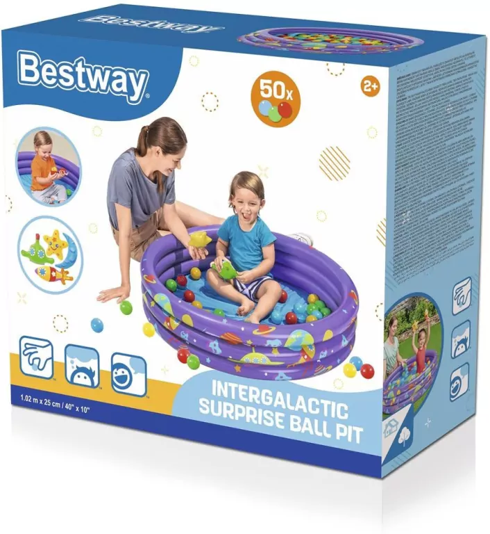 Dmuchany basen z piłeczkami 102x25cm - tantis.pl