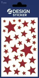 Naklejki foliowe - czerwone gwiazdy