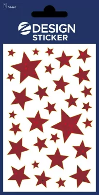 Naklejki foliowe - czerwone gwiazdy
