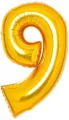 Balon foliowy cyfra 9 złota 47x66cm - tantis.pl