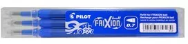 Wkłady do pióra kulkowego Pilot Frixion, 0.7 mm, niebieskie. 3 sztuki - tantis.pl