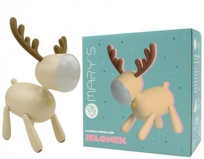 Lampka nocna LED jelonek beżowy - tantis.pl