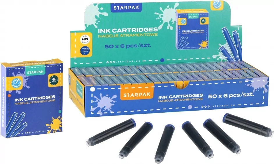 Naboje do piór krótkie niebieskie - tantis.pl