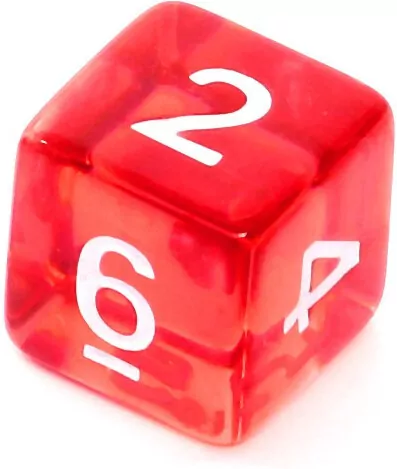 Komplet kości REBEL RPG - Kryształowe - Czerwone - tantis.pl