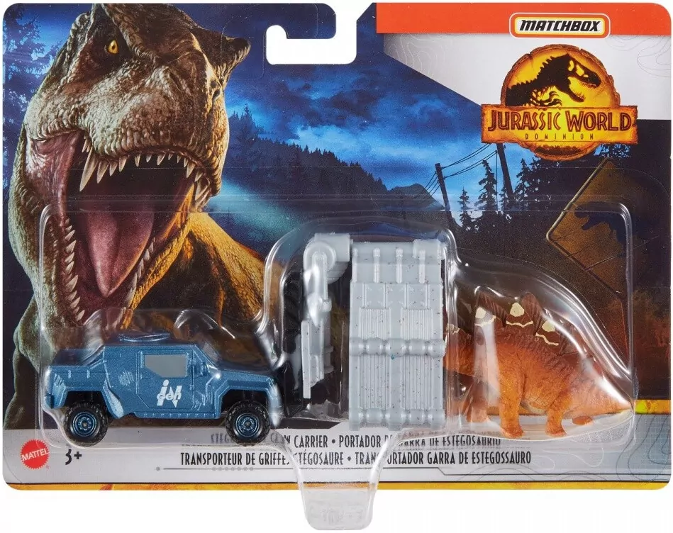 Pojazd Jurassic World Transporter Dinozaurów Stegosaurus Claw Carrier Matchbox - tantis.pl
