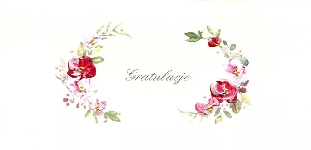 Karnet. Gratulacje. Kwiaty - tantis.pl