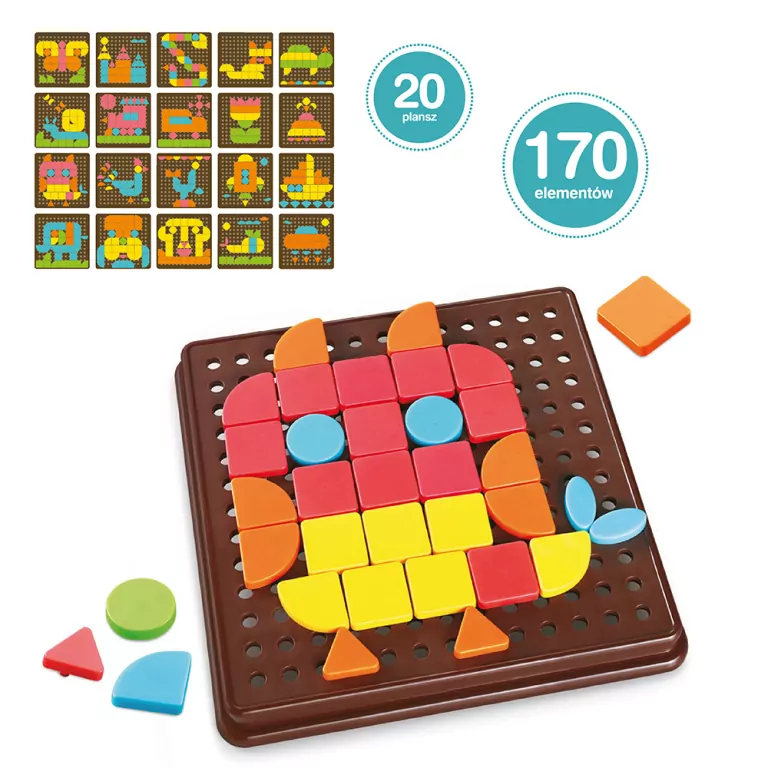Tabliczka kolorowych figur. Genialny dzieciak - tantis.pl