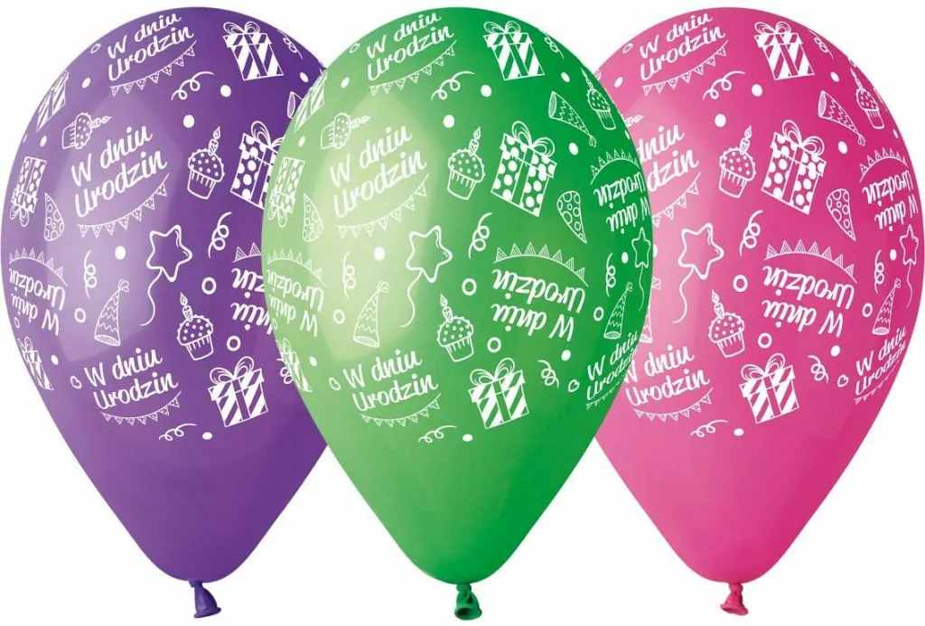 Balony premium: W dniu urodzin 30cm - tantis.pl
