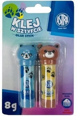 Astra. Klej w sztyfcie. Zwierzątka, 2 sztuki - tantis.pl
