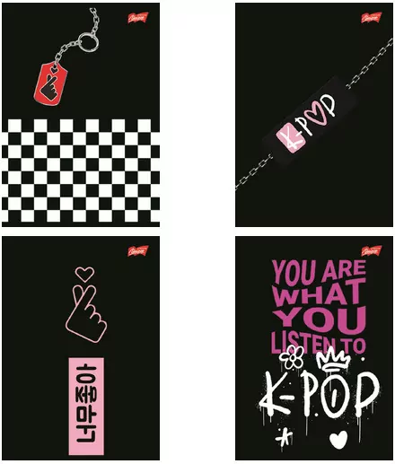 Zeszyt A4/60K kratka K-Pop Vibes (10szt) - tantis.pl