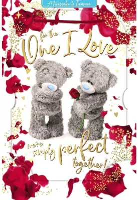 Kartka holograficzna 3D For the one I love