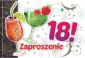 Zaproszenie . Urodziny 18 drinki. ZZ-038 (5 szt.) - tantis.pl