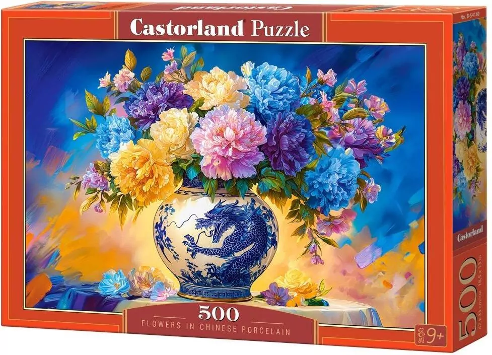 Puzzle 500 Flowers in Chinese Porcelain CASTOR - tantis.pl