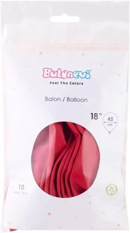 Balony lateksowe Pastel czerwone 45cm - tantis.pl
