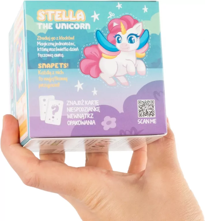 Klocki snapets jednorożec biały KIDEA - tantis.pl